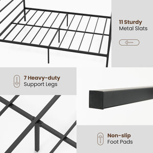 Twin/Full/Queen Size Metal Canopy Bed Frame with Slat Support-Full Size view 6