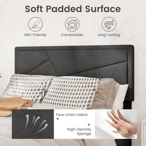 Twin/Full/Queen Size Upholstered Platform Bed Frame with High Headboard-Full Size view 5