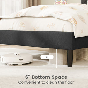 Twin/Full/Queen Size Upholstered Platform Bed Frame with High Headboard-Twin view 8