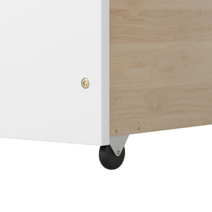 Twin House Bed with 2 Storage Drawers and Roof & Fence Rails-White view 7
