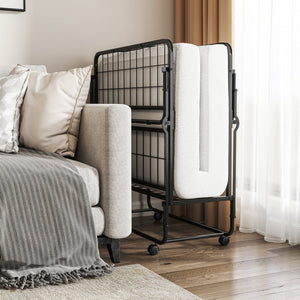 Twin Size Folding Bed with Memory Foam Mattress and Heavy-duty Metal Frame view 3