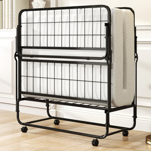 Twin Size Folding Bed with Memory Foam Mattress and Heavy-duty Metal Frame view 5