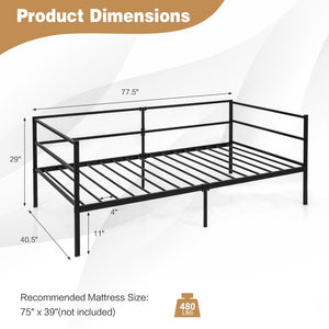 Twin Size Metal Daybed Frame for Living Room Bedroom view 4