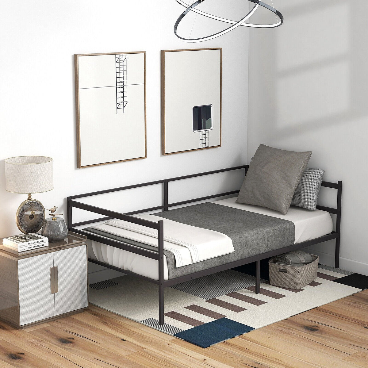 Twin Size Metal Daybed Frame for Living Room Bedroom view 6