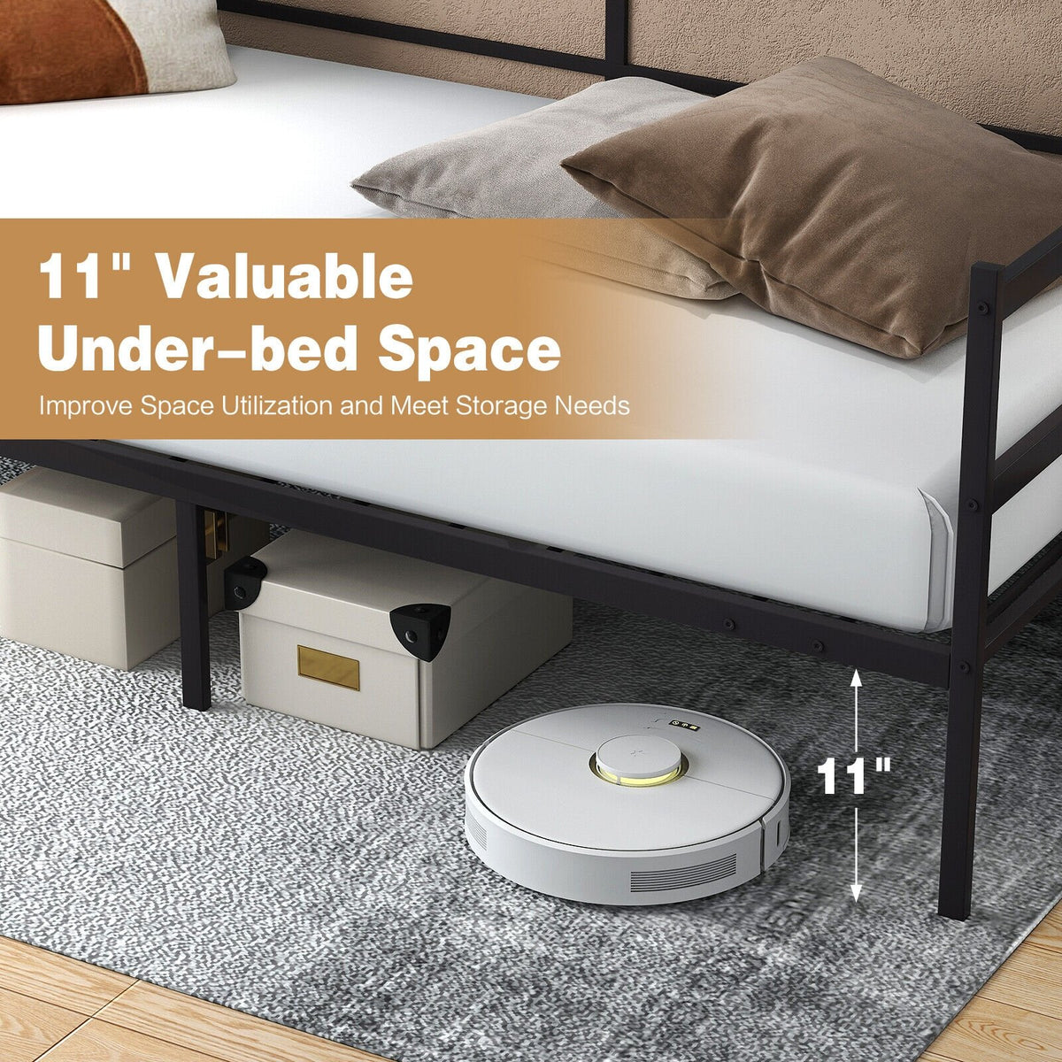 Twin Size Metal Daybed Frame for Living Room Bedroom view 9