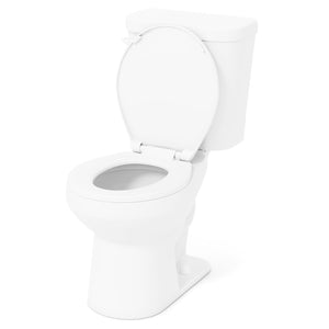 Two-Piece Round Toilet with 17.5 inch ADA Comfort Chair Height Seat view 4