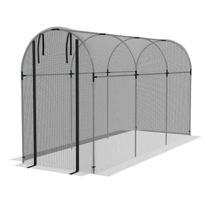 Galvanized Steel Crop Cage, Plant Protection Tent with Zippered Door, 4' x 4', Black – view 29