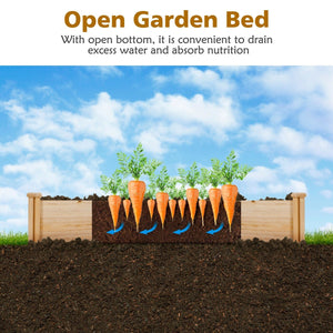 U-Shaped Wooden Garden Raised Bed for Backyard and Patio-Natural view 9