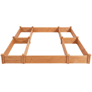 U-Shaped Wooden Garden Raised Bed for Backyard and Patio-Orange view 6
