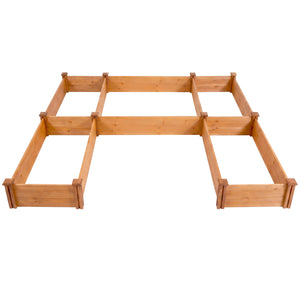 U-Shaped Wooden Garden Raised Bed for Backyard and Patio-Orange view 7