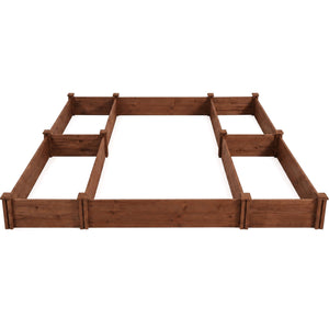U-Shaped Wooden Garden Raised Bed for Backyard and Patio-Rustic Brown view 4