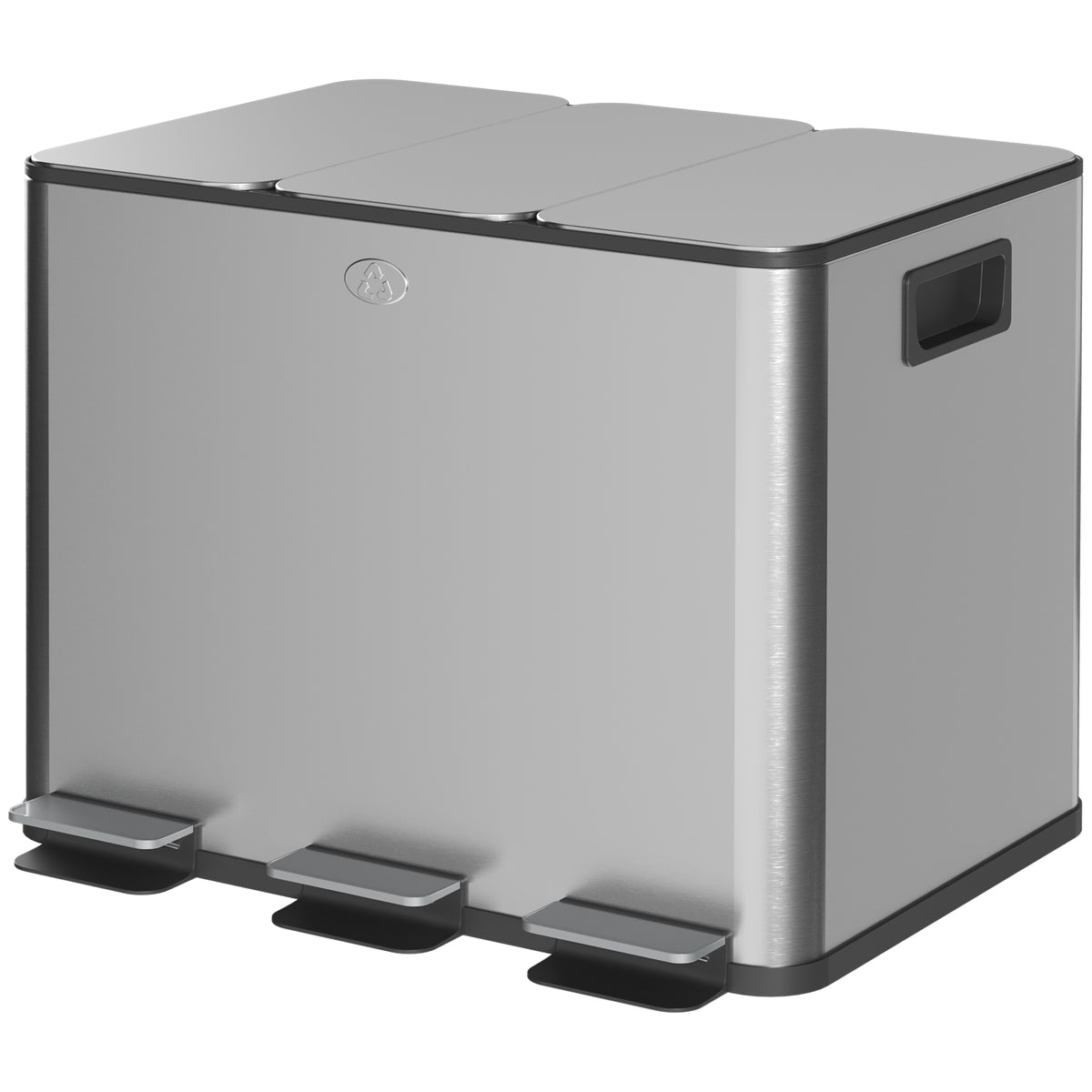 Garbage Bin, Soft-Close Trash Can with Foot Pedal, 3x5 Gallon (3x20 L) Garbage Can with Removable Inner – view 8