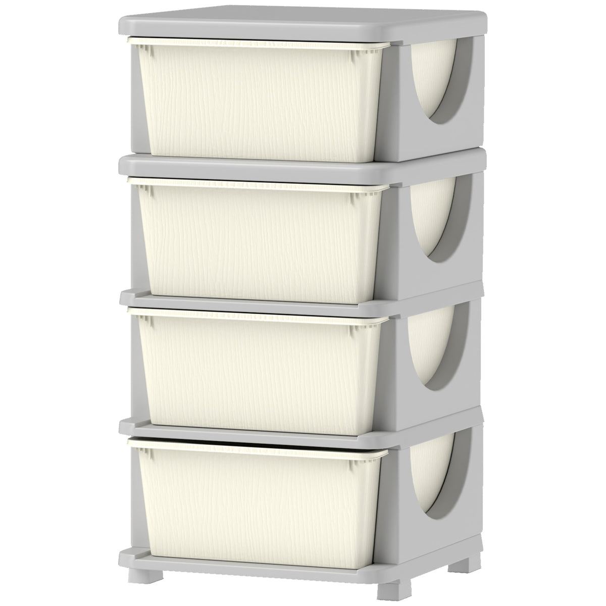 3 Tier Kids Toy Organizer and Storage Bins with 3 Plastic Drawers, Blue