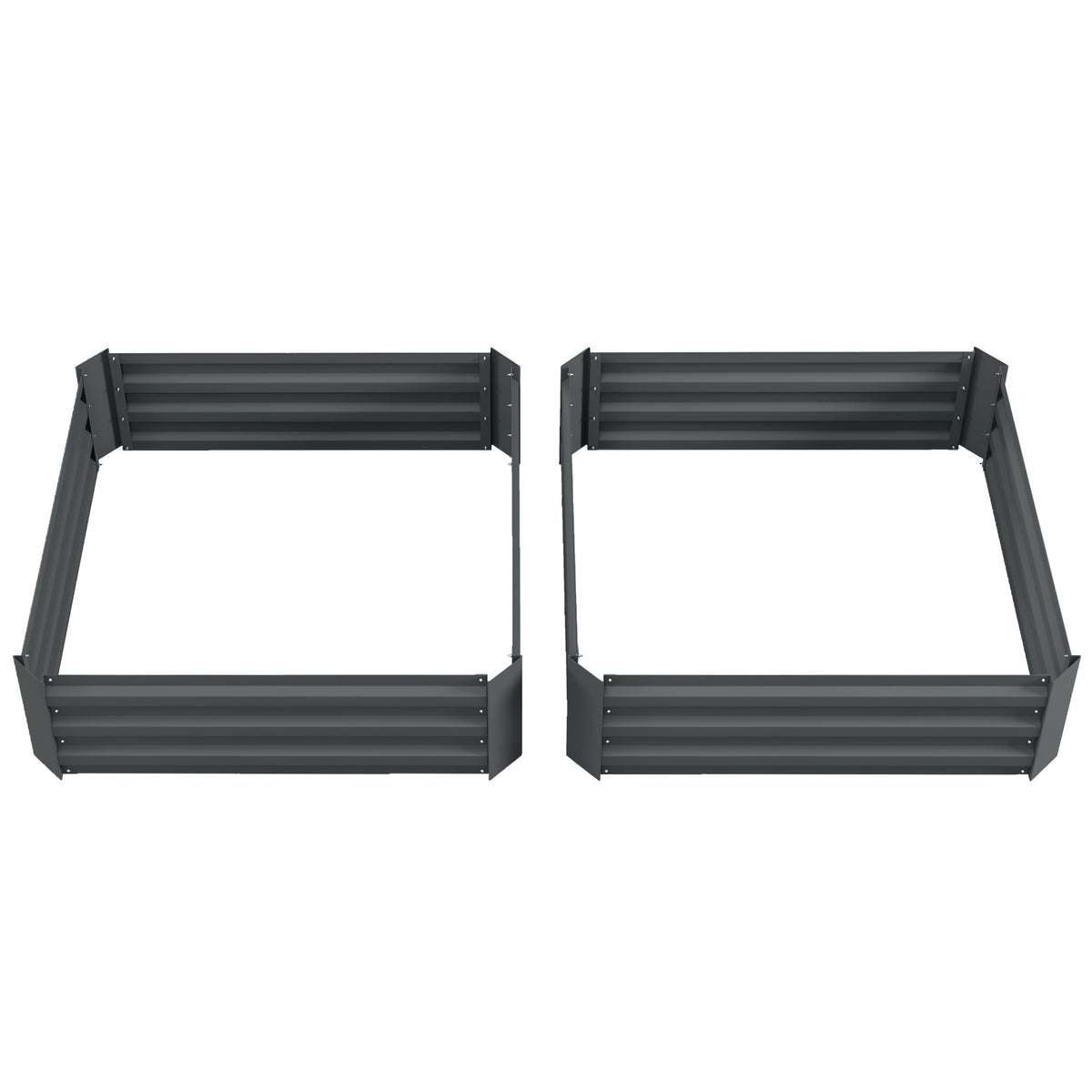 39" x 39" x 12" Set of 2 Raised Garden Bed, Elevated Planter Box with Galvanized Steel Frame for Growing – view 15