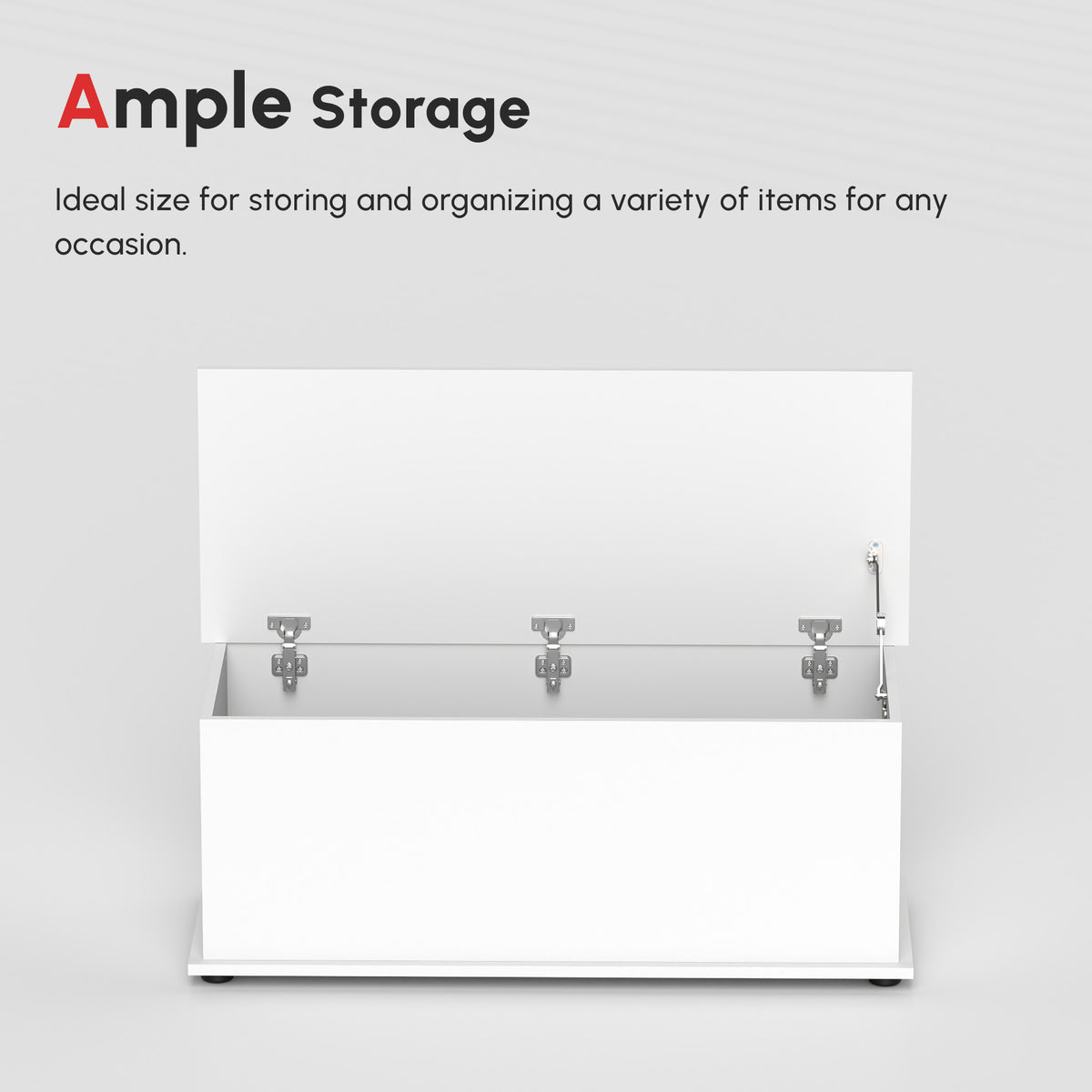 39.5" Storage Chest with 2 Safety Hinges, Storage Box Organizer with Flip-Top Lid, Entryway Storage Bench – view 24