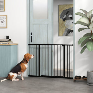 Pressure Fit Dog Gate Pet Barrier for stairs doorway, 29.9''- 42.1'' Width White – view 14