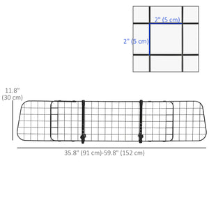 Adjustable Dog Car Barrier, Heavy Duty Dog Fence Car Safety Guard Gate for SUV, Vans, Trucks