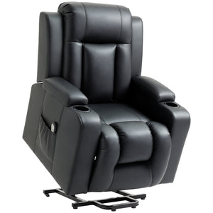 Power Lift Recliner Chair for Elderly, PU Leather Electric Recliner Chair with Footrest, Remote Control
