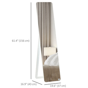 Full Length Mirror for Bedroom, Free Standing Dressing Mirror, Wall Mirror with Wood Frame, 15" x 61" – view 9