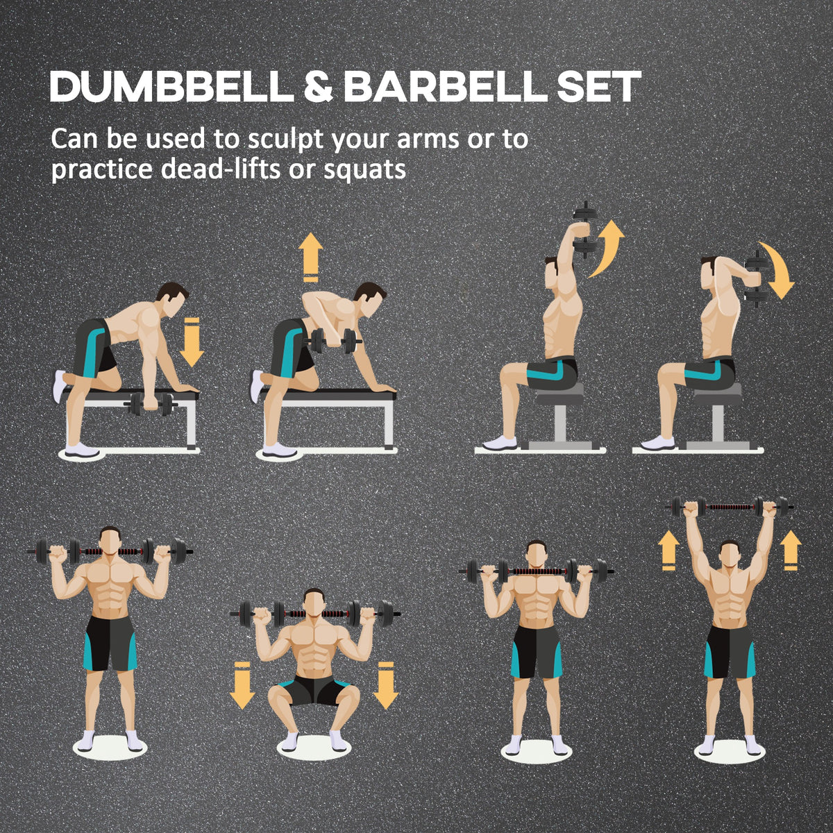 Soozier 44lbs 2-in-1 Adjustable Dumbbells Weight Set, Dumbbell Hand Weights Barbell for Body Fitness, Lifting Training for Home, Office, Gym, Black and Red