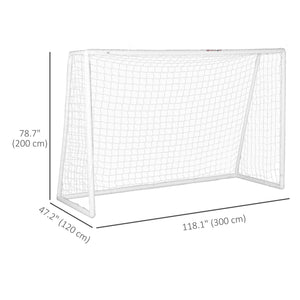 Soozier 9.8 x 6.6ft Soccer Goal, Portable Soccer Practice Net with PE Net for Backyard, Garden, Park, Beach