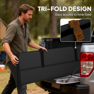 6.5'' Soft Tri-Fold Truck Bed Tonneau Cover for 6.4 ft Bed, Truck Bed Cover with Seal Strip, Black – view 27