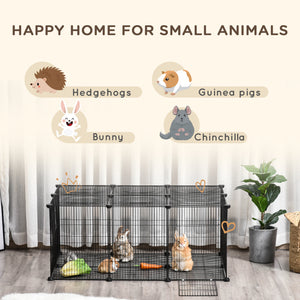 Small Animal Cage for Bunny, Guinea Pig, Chinchilla, Hedgehog, Portable Pet Enclosure with Door, 22 Panels