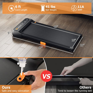 Under Desk Walking Pad Treadmill for Home/Office with Watch-Like Remote Control view 4