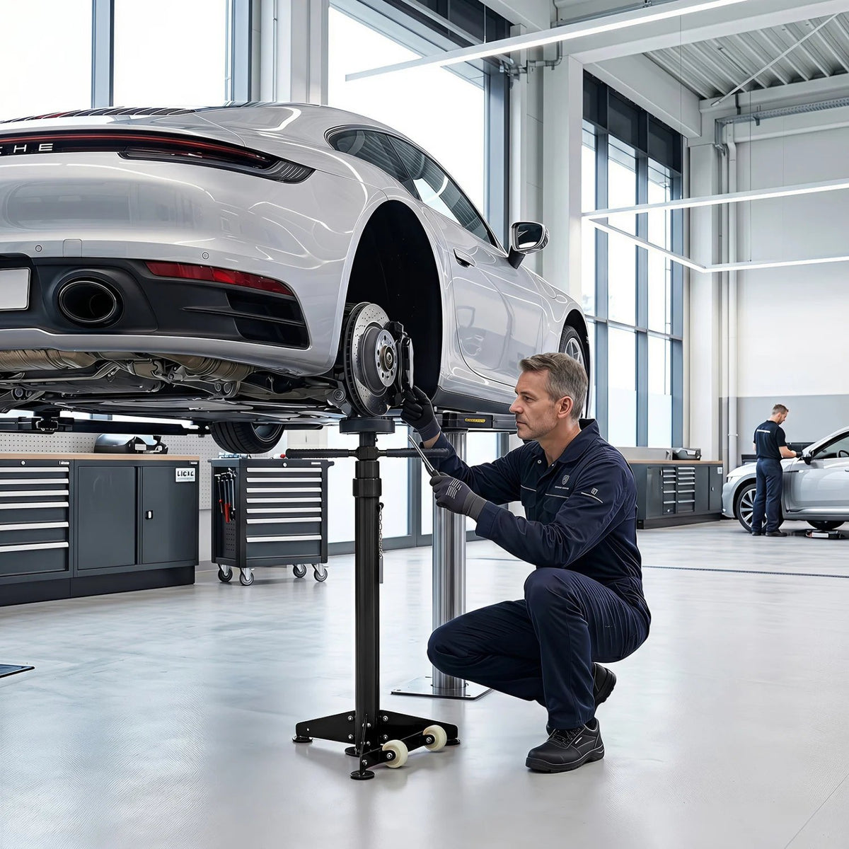 Underhoist Support Stand for Vehicle Components Support-Black view 2
