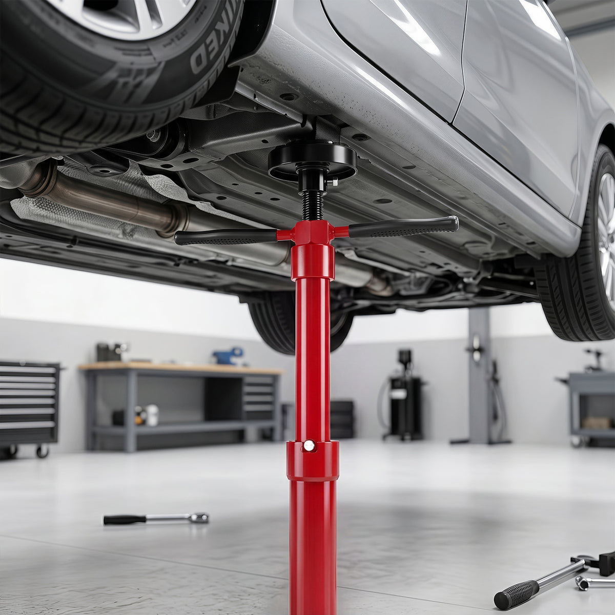 Underhoist Support Stand for Vehicle Components Support-Red view 5