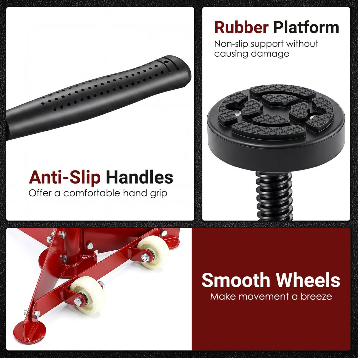 Underhoist Support Stand for Vehicle Components Support-Red view 7