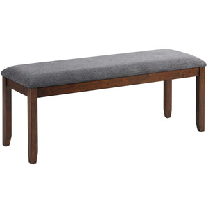 Upholstered Entryway Bench Footstool with Wood Legs view 4