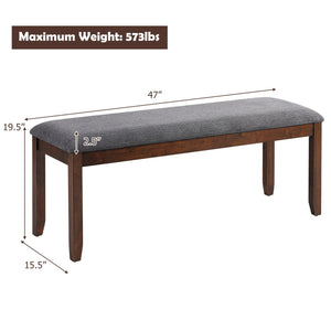 Upholstered Entryway Bench Footstool with Wood Legs view 5