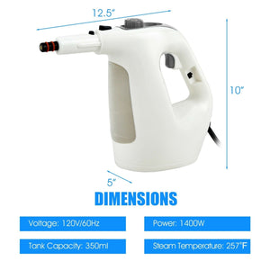 1400W Handheld Steam Cleaner with 14-Piece Accessory Kit and Child Lock-Gray view 6