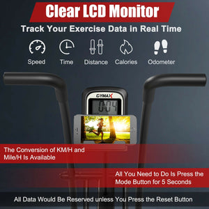 Upright Air Bike Fan Exercise Bike with Display Unlimite Resistance and Adjustable Seat-Black view 5