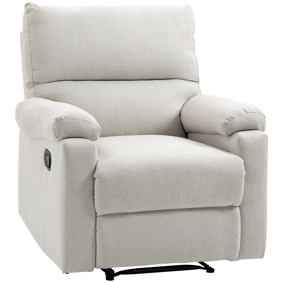 Recliner Chair, Manual Reclining Chair with Footrest, Padded Seat for Living Room, Bedroom, Study, Dark Grey – view 8