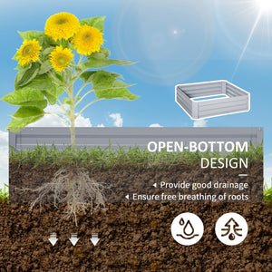 39" x 39" x 12" Set of 2 Raised Garden Bed, Elevated Planter Box with Galvanized Steel Frame for Growing – view 11
