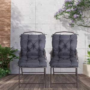 Patio Chair Cushions Set of 2, 39" x 20" x 3" Outdoor Tufted Cushion Set with Ties for Indoor Outdoor – view 10