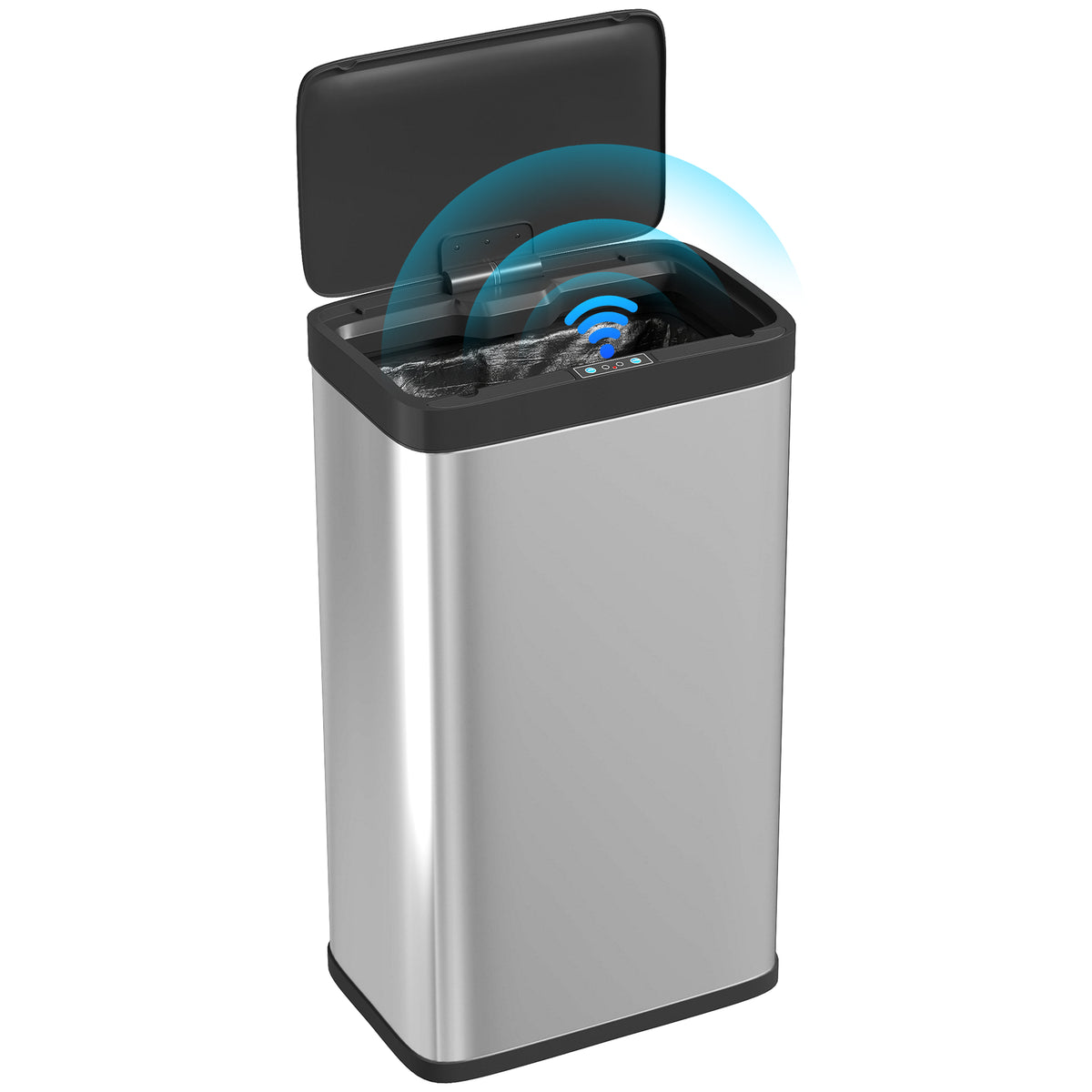 12 Gallon (45 L) Sensor Can, Automatic Garbage Can with Soft-Close Lid, Fingerprint-Proof Stainless Steel – view 8