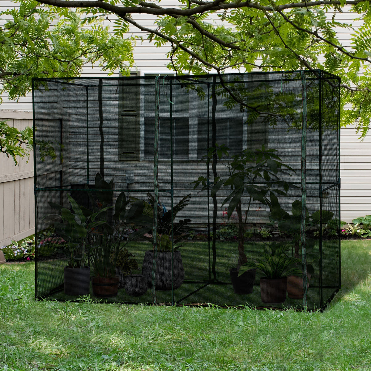 94.5''x47.25''x 72.75'' Heavy Duty Outdoor Greenhouse W/ Frame Garden Planting Warm House With Roll-Up – view 8