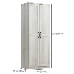 63" Kitchen Storage Cabinet, 5-tier Pantry Cabinet with Doors and Adjustable Shelves for Dining Room, Black – view 23