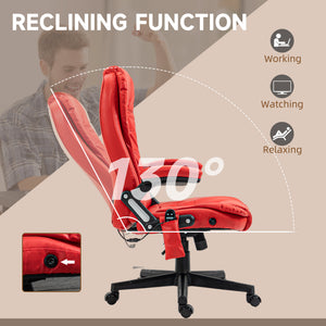 Executive Massage Chairs Heated High Back Reclining Office Chair Swivel Leather Adjustable Vibrating – view 11