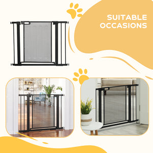 29.5"-32.3" Metal Pet Gate, w/ Auto Closing Door, Double Locking, Dog Gate for Doorways, Stairs, Hallways – view 13