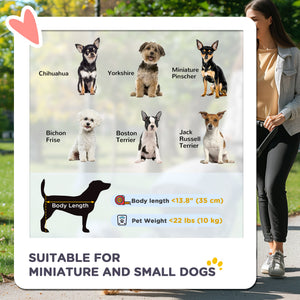 4 Wheels Pet Stroller, 3 in 1 Dog Cat Travel Folding Carrier, for Small Dogs, Detachable, w/ Brake, Canopy – view 3