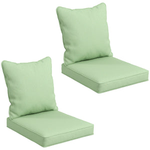 Seat Cushion Back Pillows Replacement Set of 2, Patio Chair Cushions Set for Indoor Outdoor, Blue – view 15
