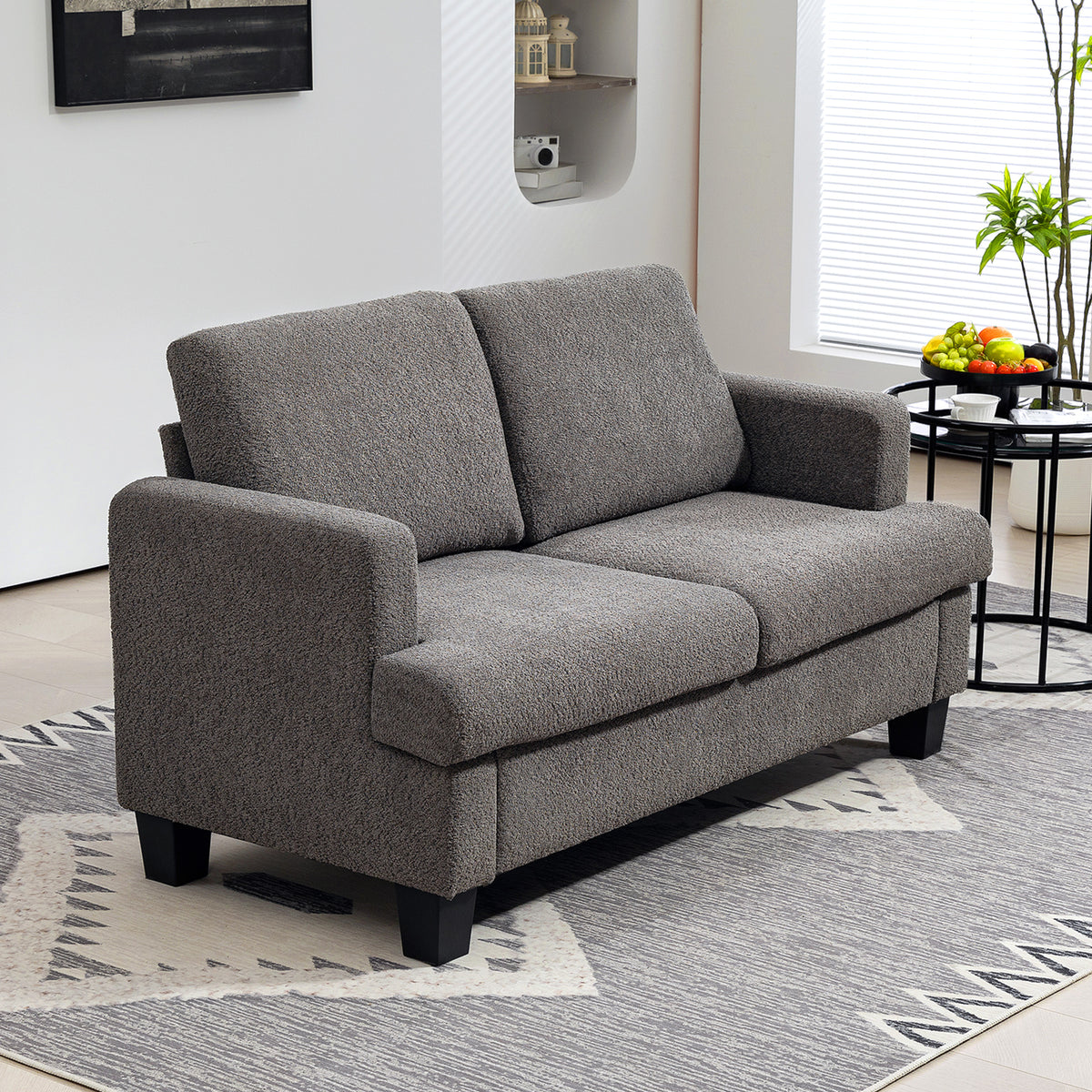 54.3" Loveseat Sofa, 2 Seater Sofa with Removable Cushions – view 7