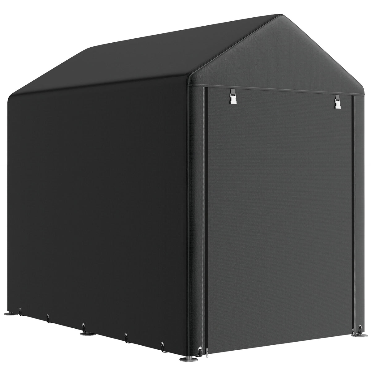 4 x 6ft Outdoor Storage Shed Tent, Portable Shed with Roll-up Door for Motorcycle, Bike, Garden Tools