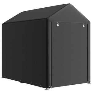 4 x 6ft Outdoor Storage Shed Tent, Portable Shed with Roll-up Door for Motorcycle, Bike, Garden Tools