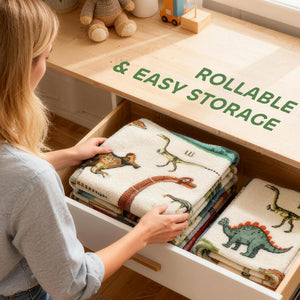 Qaba Large Play Mat 79" x 59", Crawling Mat for Toddlers, Living Room and Bedroom with Dinosaur Pattern