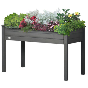34"x18"x30" Wooden Raised Garden Bed, Elevated Planter Box with Legs, Drainage Holes, Inner Bag for Garden – view 4